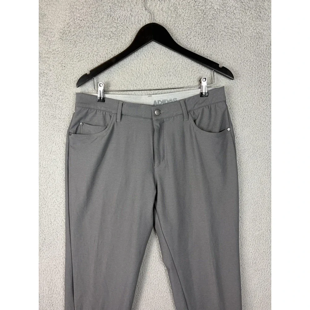 Adidas Golf Pants Mens 33x32 Gray Performance Stretch Slim Tapered Rugby Mens